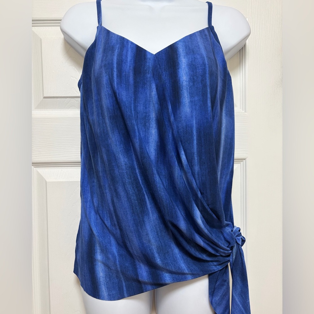 Blue Tie-Dye Women's Miracle Bathing Suit Top